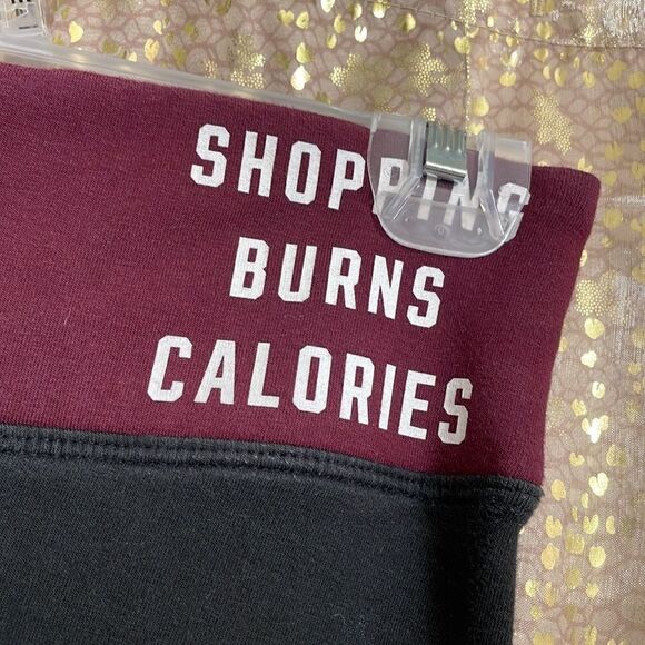 Victoria’s Secret PINK maroon/black yoga leggings, size XS, GUC - Picture 2 of 6